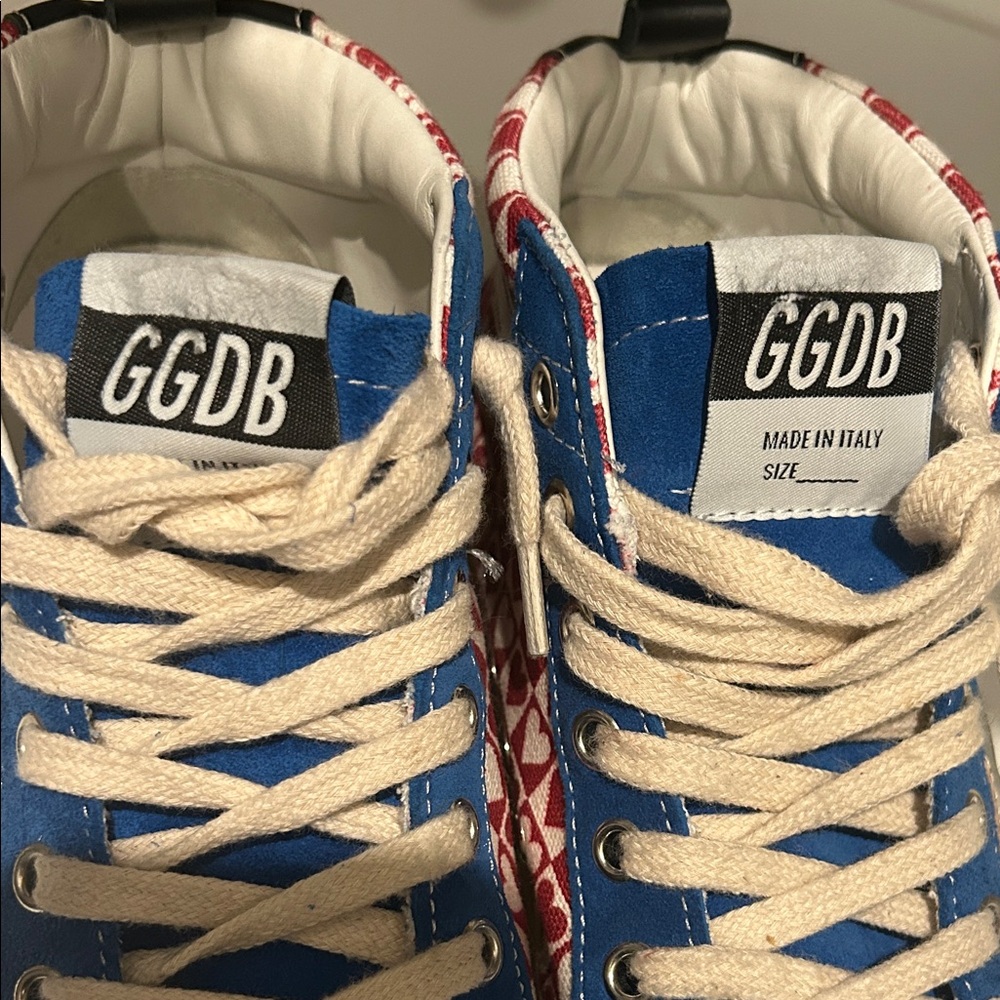 Golden Goose Blue and Red Heart Sneakers 38 - Picture 2 of 15